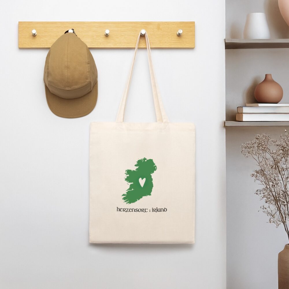 Herzensort Irland Bio-Stoffbeutel – Bild 2