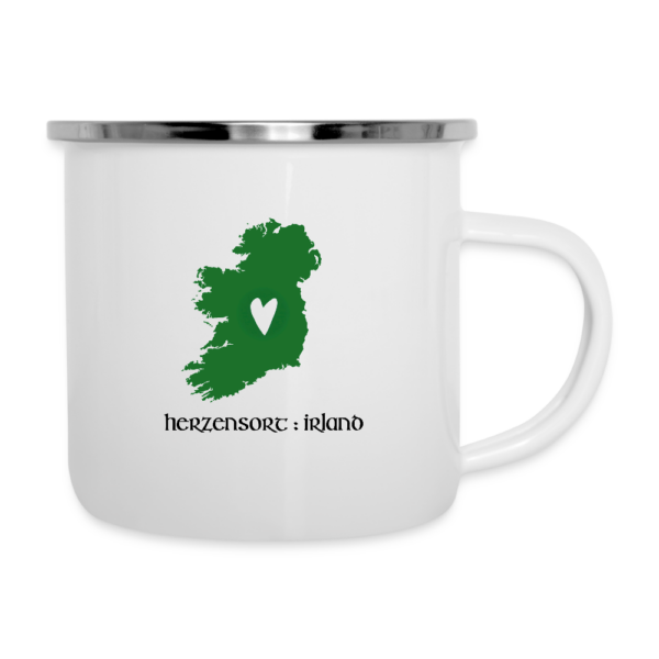 Herzensort Irland Emaille Tasse