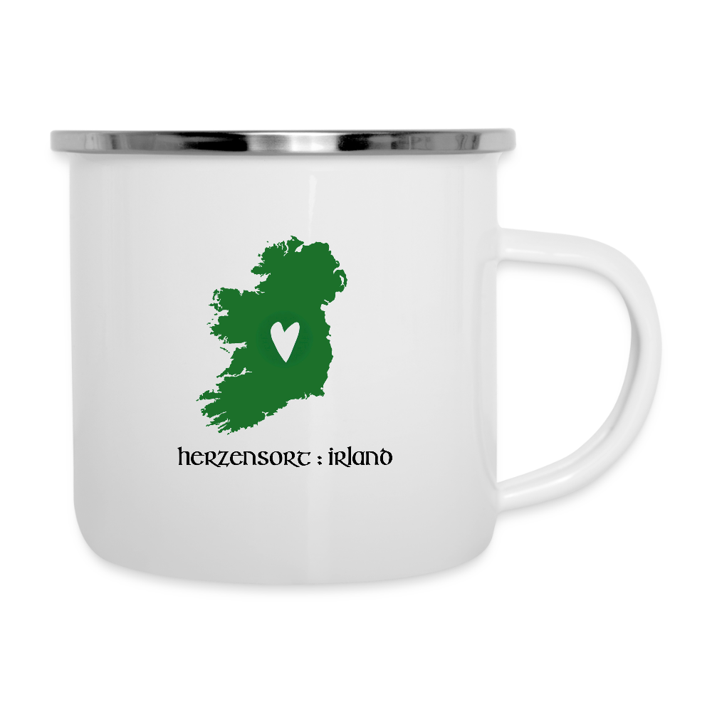 Herzensort Irland Emaille Tasse
